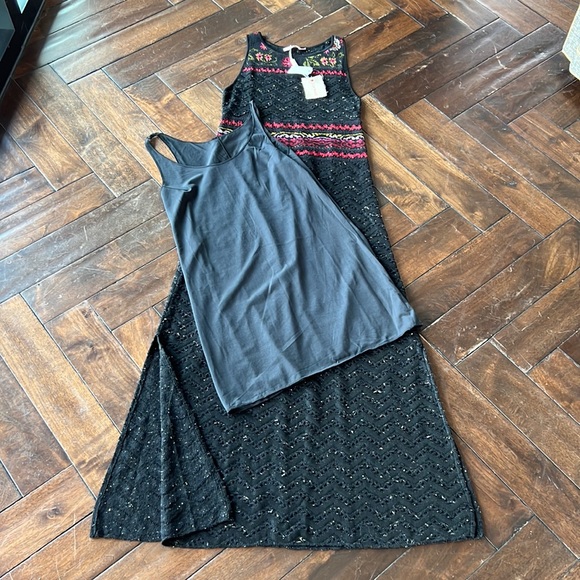Cecilia Prado vestido clarah black multicolored sleeveless maxi dress